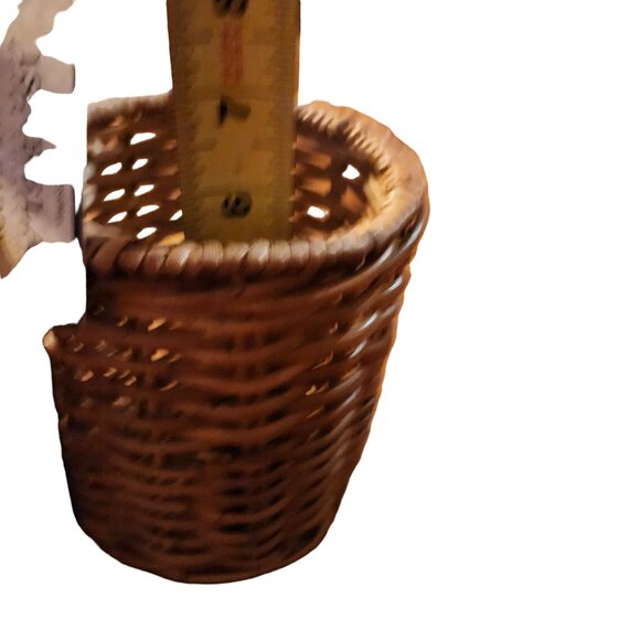 Isabela Woven Rattan Double Storage Caddy With Handle Cottage Rustic Cabin - Picture 7 of 7